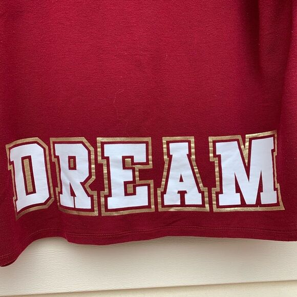 No Boundaries dark red hooded long sleeved sweater, drawstring, dream print, S - Picture 6 of 10